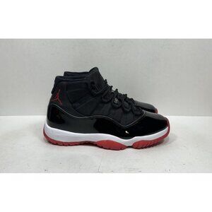 Nike Air Jordan 11 Bred Men's Size 7.5 Retro 2019 378037-061 Black Red Shoes